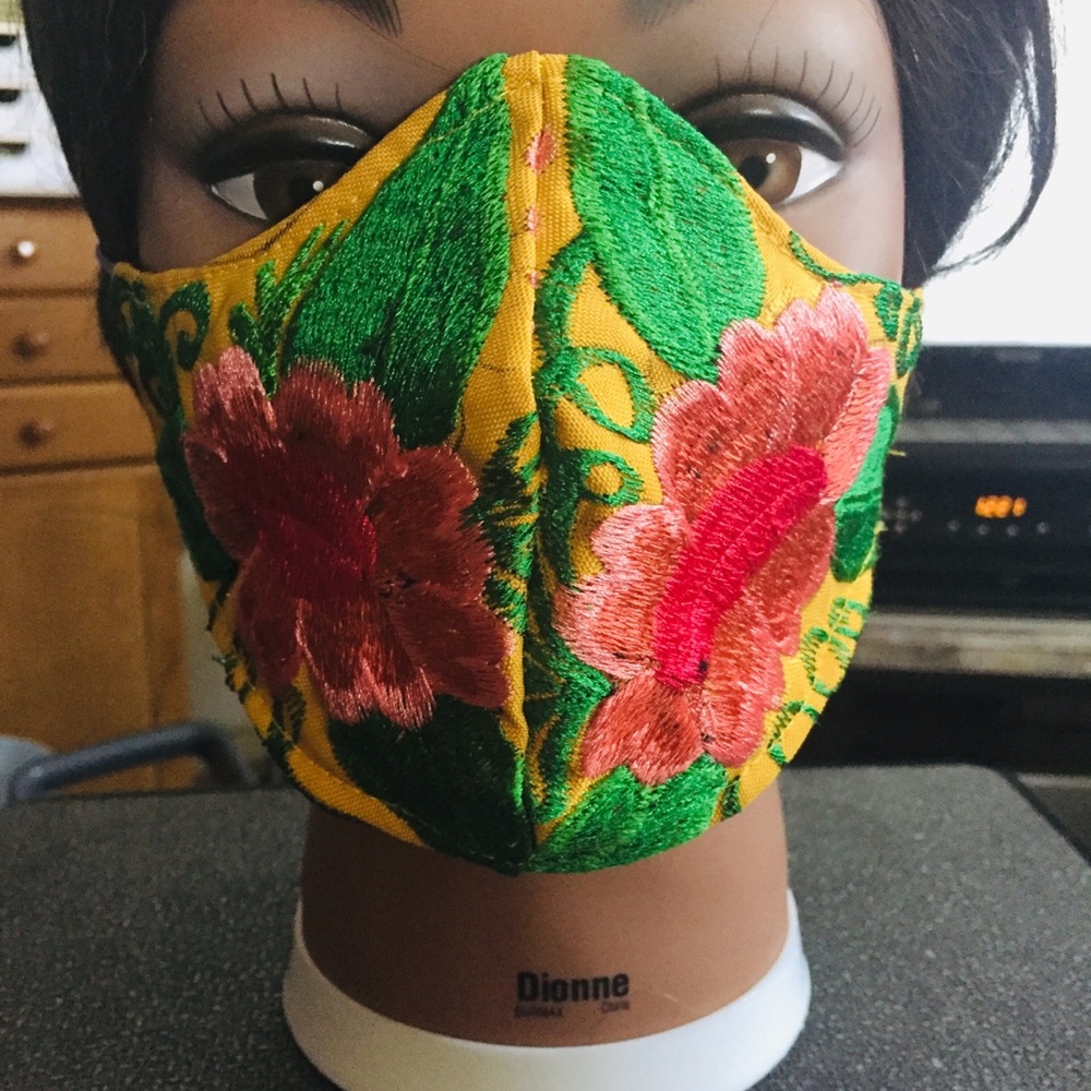 “Authentic Mexican” handmade embroidered facemask!